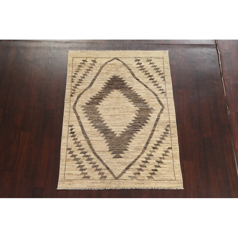 One-of-a-Kind 4'8" X 6'6" New Age Wool Area Rug in