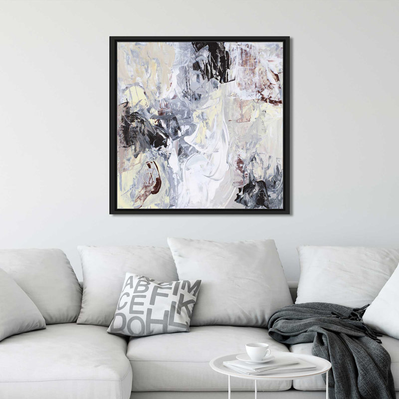 «Past, Présent, Futur», reproduction de peinture acrylique sur toile encadrée, H 27,5 po x l 27,5 po x P 2 po