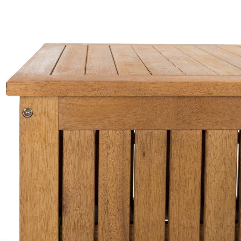 Abri Natural Teak Eucalyptus 47.6 Inch Outdoor Deck Box