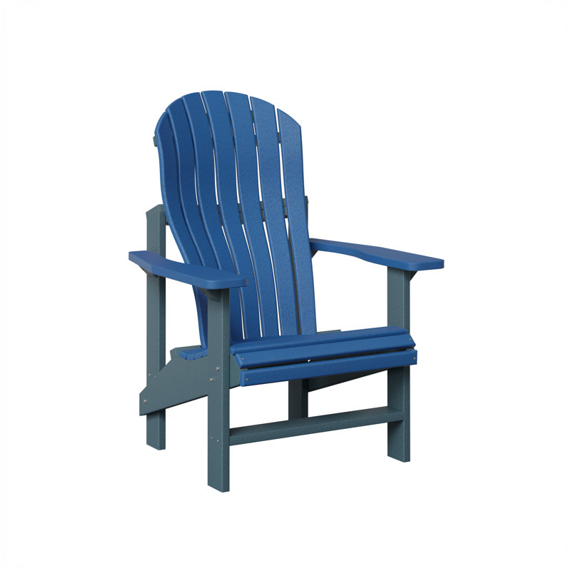 Chaise Adirondack droite Berlin Gardens, Bleu pacifique avec ardoise