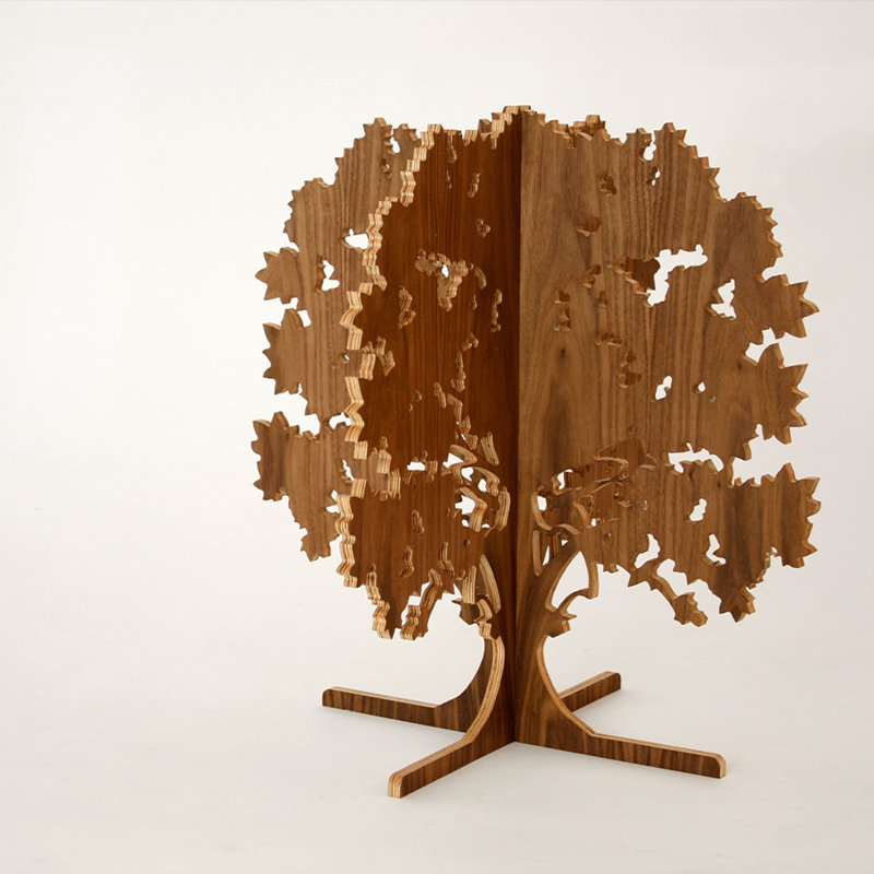 Pirwi Home Decor Landscape & Nature Figurines & Sculptures, Walnut