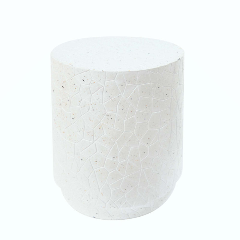 Table de bout d'extérieur en béton extérieur, table d'appoint de salon Terrazzo