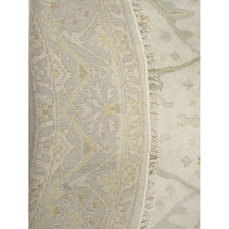 Tapis oriental rond Oushak Chobi Mute