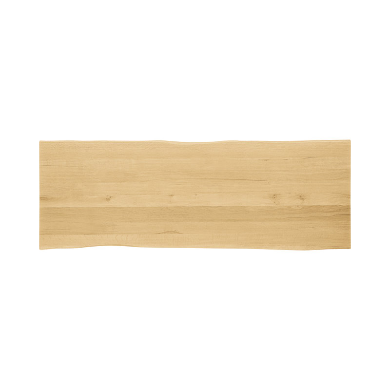Bent Solid Wood Dining Table, Natural Oak/Brown, Oak