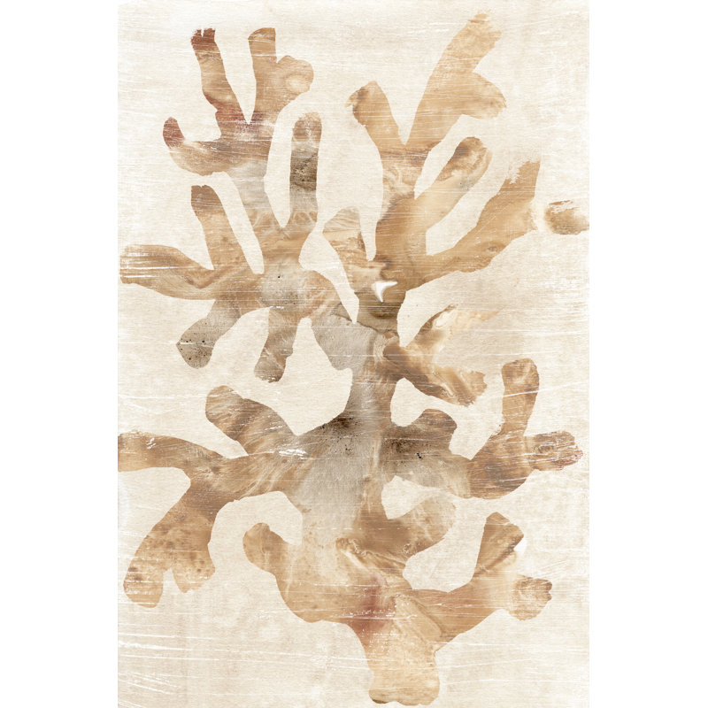 Parchment Coral I by June Erica Vess - Painting on Canvas, 76cm H x 51cm W, Wrapped Canvas