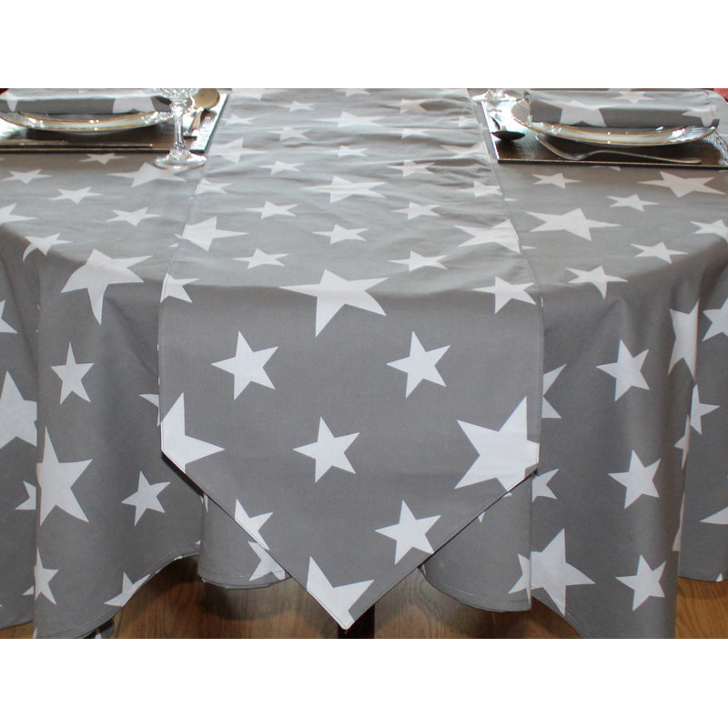 STARS Acherby Tablecloth, Grey, 178cm D X 229cm L