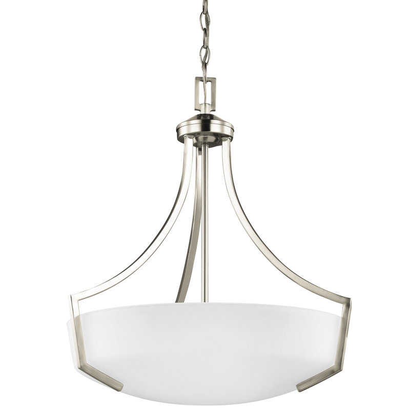 Hanford Three Light Pendant from Generation Lighting , Brushed Nickel