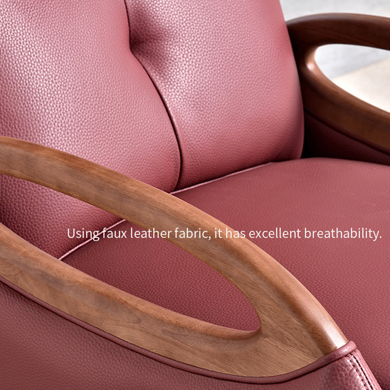 Fauteuil inclinable ergonomique en similicuir, Rouge vin