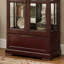 Vitrine H 46,89 po avec portes en verre, armoire de rangement à 2 niveaux avec éclairage RVB et tiroir rabattable-133582272