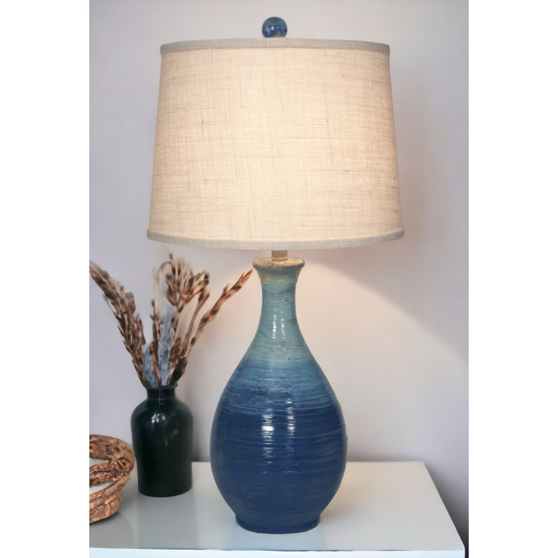 Vanegas Plaster Table Lamp, Off White, Bahama