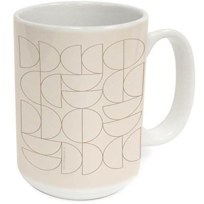 Highland Home Mocha Moon 15 oz. Decorative Ceramic Mug