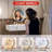 White Vanity Desk with Stool - Small Makeup Vanity Table with 3 Lighting Modes Brightness Adjustable - 32 Inch Makeup Vanity Table with 2 Drawers