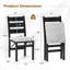 Ensemble de 2 chaises pliantes modernes rembourrées avec dossier confortable