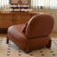 Fauteuil de chambre en similicuir brun Wood-1851782060
