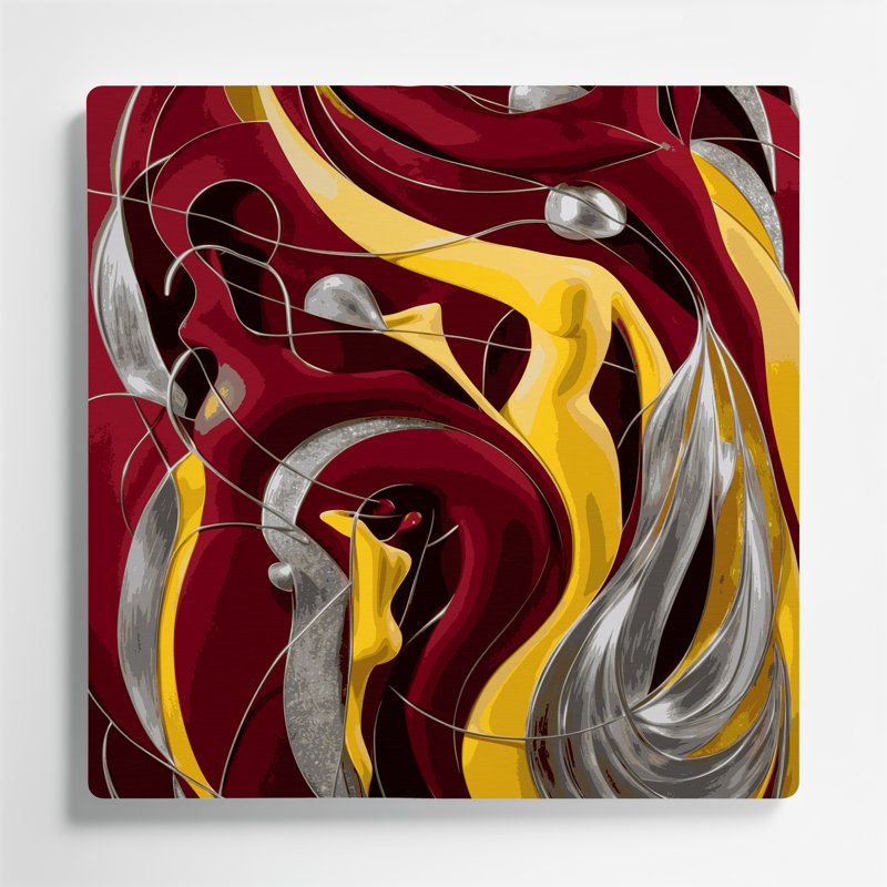 Abstrait art figuratif métal rouge 32