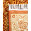 Tapis orange en laine noué à la main de conception unique 4 pi 7 po x 7 pi 5 po Hayner