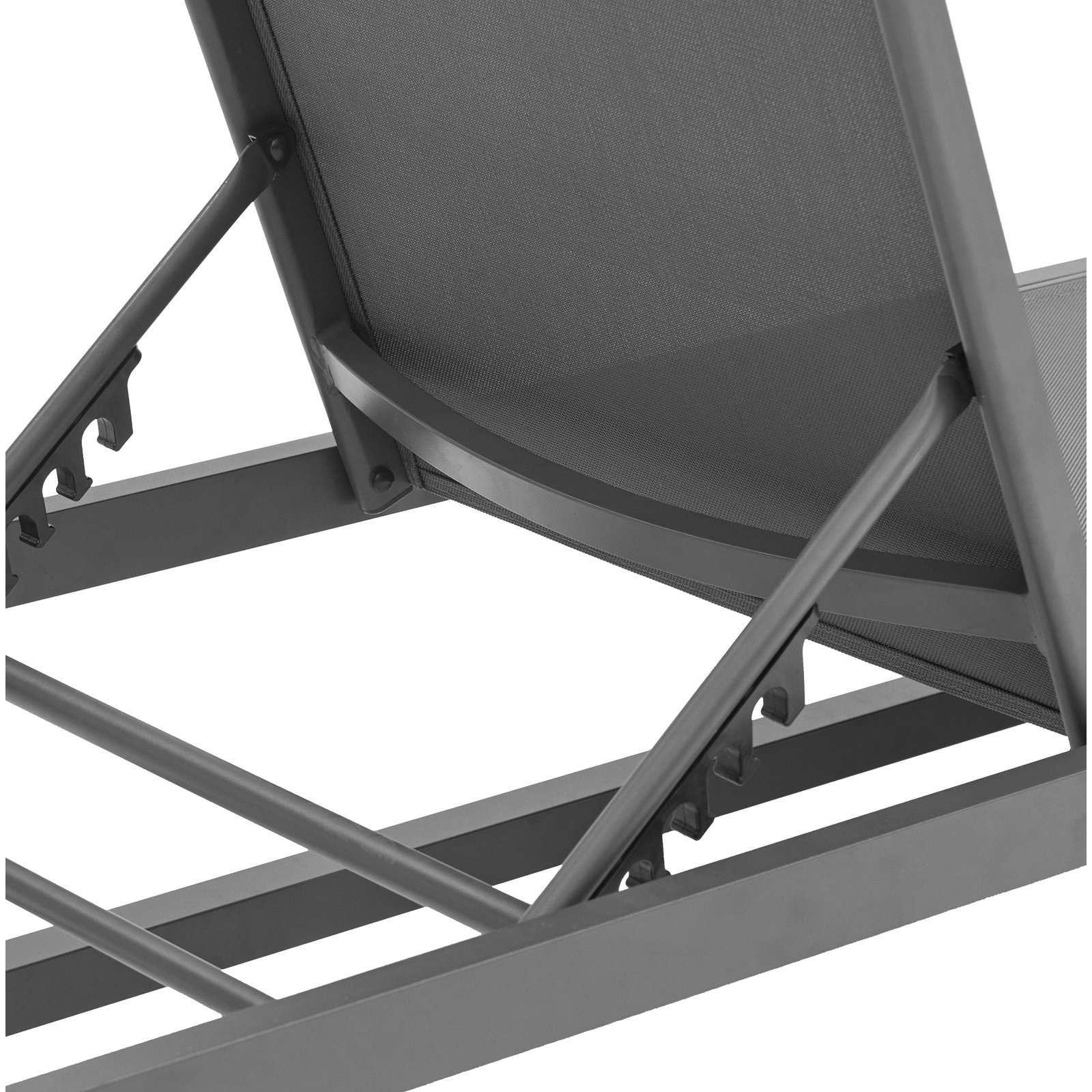 Bupleurum 26" Patio Chaise Lounge, Gray, Gray