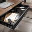 Bureau en L, finition brune