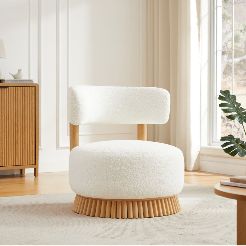 Chaise d'appoint rembourrée Brynn, Beige, 1