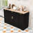 Kitchen Island with 3-Tier Slide-Out Storage Rack, Adjustable Shelf Cabinets and Buffet Cabinet-838867333