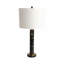 27" Comsouth Marble Table Lamp, Black/White