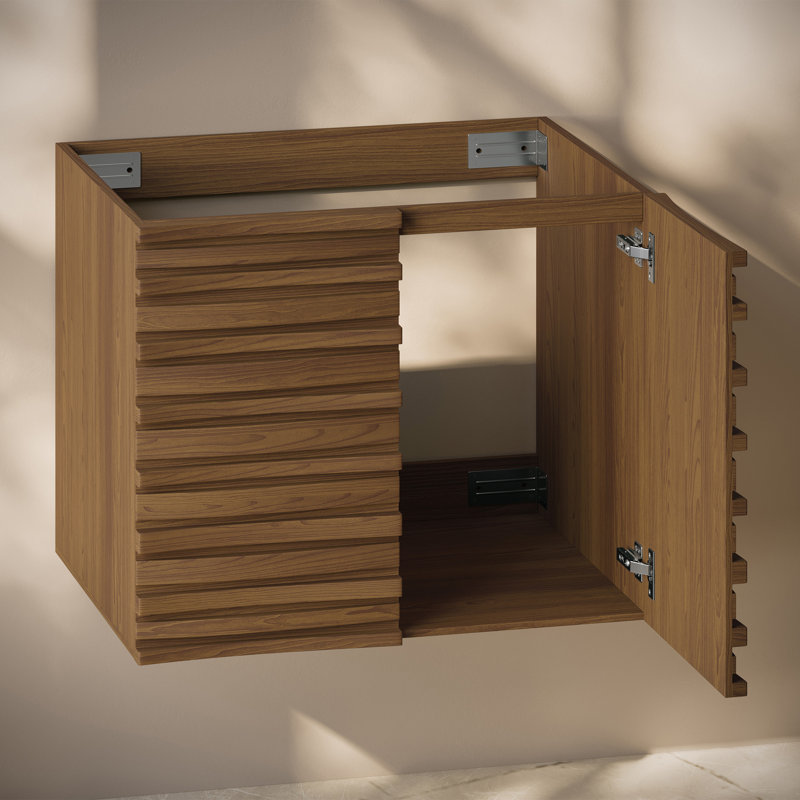 Armoire de salle de bain murale sans plateau 30 po Cascade en chêne brun, Brun