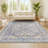 Peregrine Ornate Geometric Medallion Blue Rug-1379758385