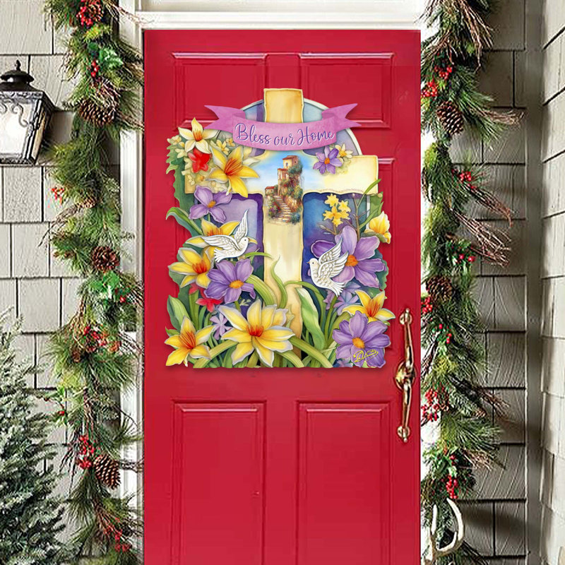 Décoration «Bless Our Home Cross Holiday» par G. Debrekht