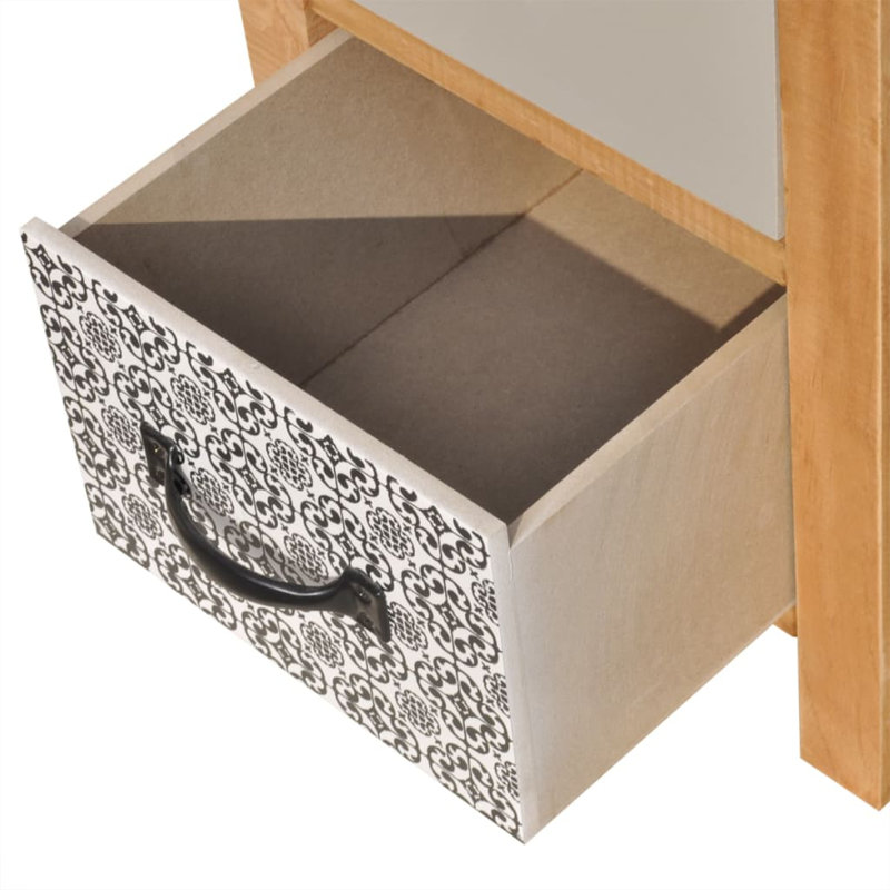 Agar 34cm W Solid Wood Bedside Table