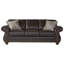 Assise rembourrée en similicuir pour salon foncé