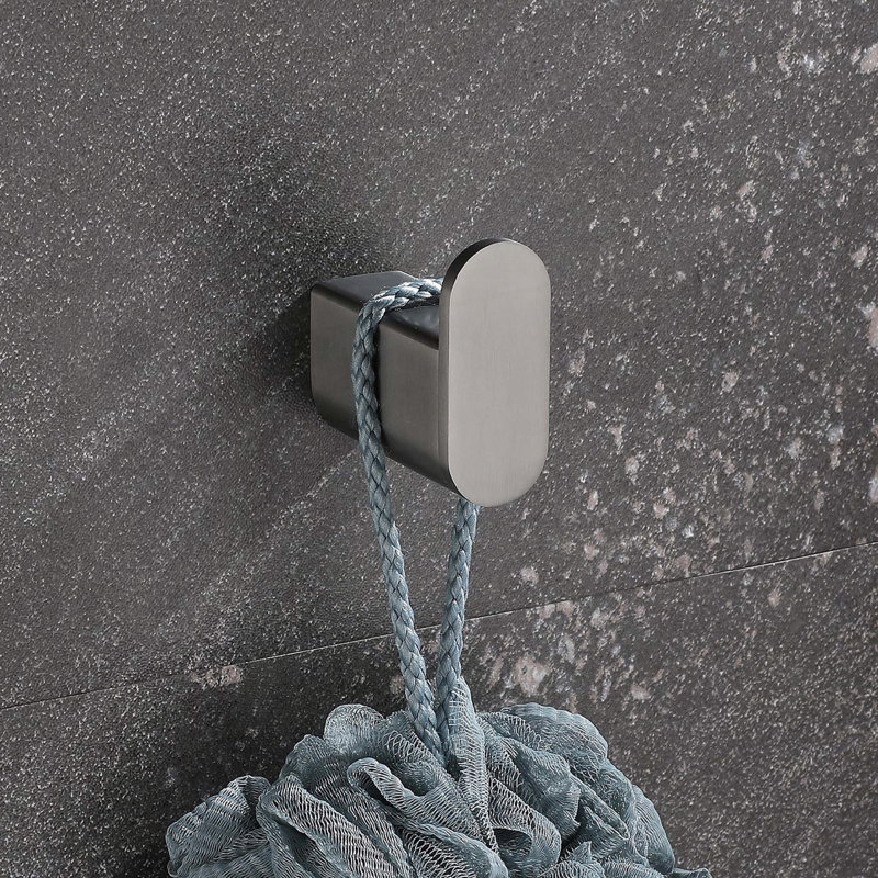 5-Piece Stainless Steel Bathroom Hardware Set, Gunmetal