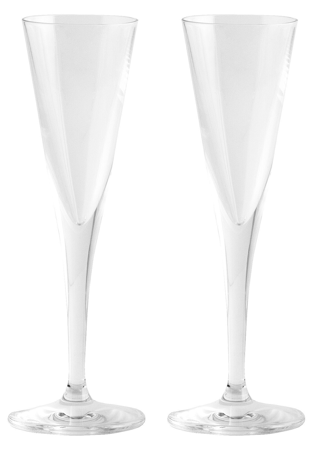 Tapered Glass Champagne Flutes, 6.25 oz.