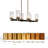 Marrina 6-Light Classic Kitchen Island Linear Pendant Light with Seeded Glass Shades