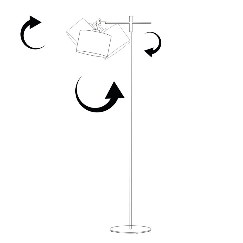 Akoon Task Floor Lamp, White