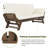 51" Wood Adjustable Outdoor Patio Daybed Sofa-1267800674-1267800672