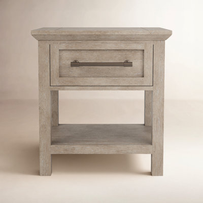 Walter 1-Drawer Oak Nightstand