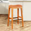 Tabouret de bar 30 po avec siège de selle en cuir reconstitué - Finition confortable durable Élégant et confortable-1606292975-1606292977