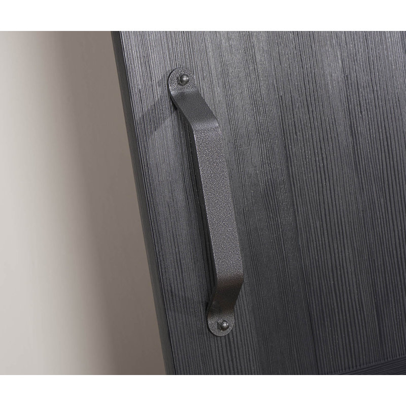 Millbrooke 84'' Hollow Paneled without Installation Hardware Kit Barn Door, 42" x 84", Black