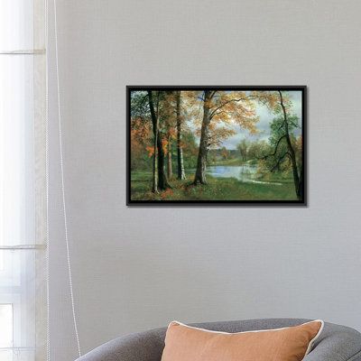 «A Quiet Pond» par Albert Bierstade, impression sur toile tendue