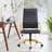 Jive Gold Stainless Steel Highback Office Chair-944345612-1042055043
