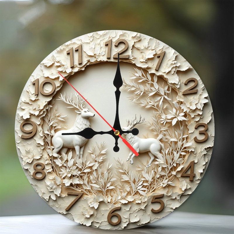 Horloge murale White Deer