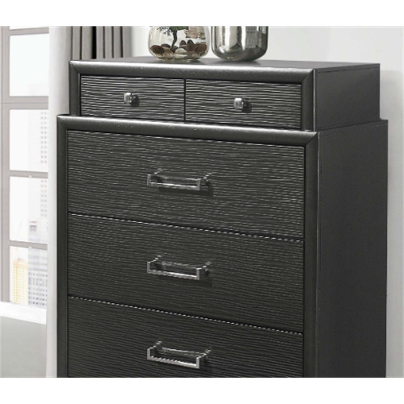 Adebayo 35'' W 6 - Drawer Dresser, Gray