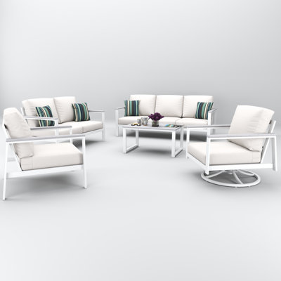 Townsend 7 Person Seating Group With Sunbrella Cushions by Birch Lane