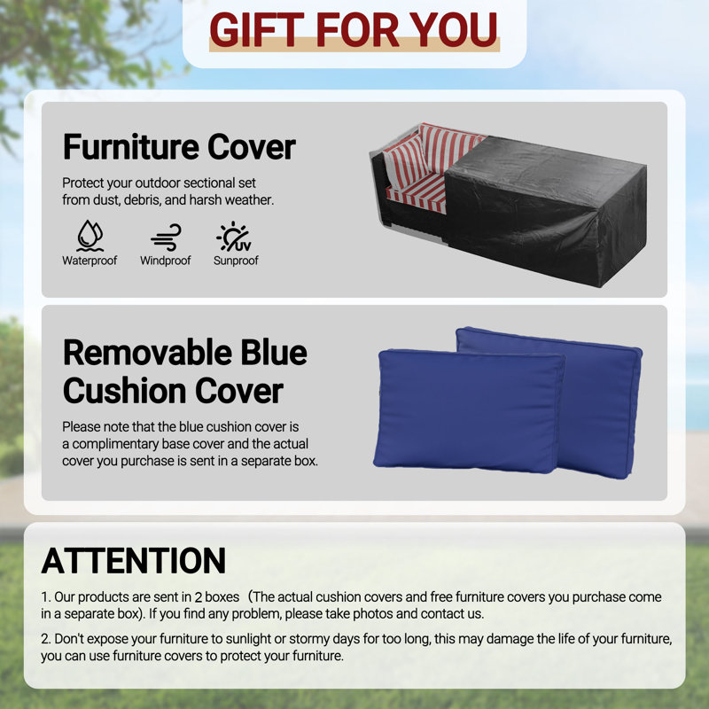 𝗣𝗿𝗲- 𝗮𝘀𝘀𝗲𝗺𝗯𝗹𝗲𝗱 𝗖𝗵𝗮𝗶𝗿𝘀, 2-Person Rattan Patio Furniture Set Outdoor Sectional Conversation Sofa Group With Waterproof Furniture Cover