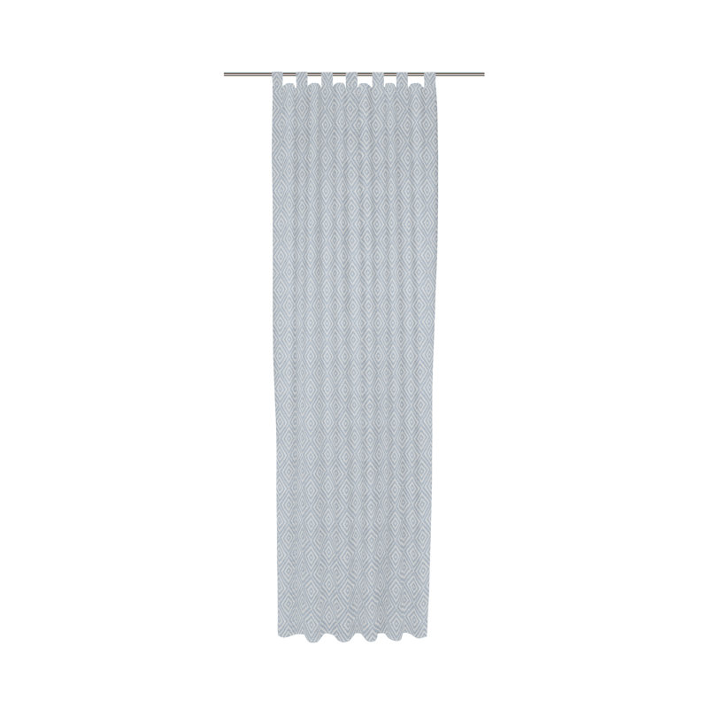 Abdera Room Darkening Curtains Single Panel, 225cm H x 132cm W, Blue