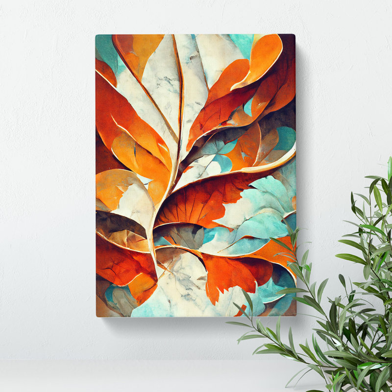 Leaf Abstract No.6 - Wrapped Canvas Print, 50cm H x 35cm W x 3cm D