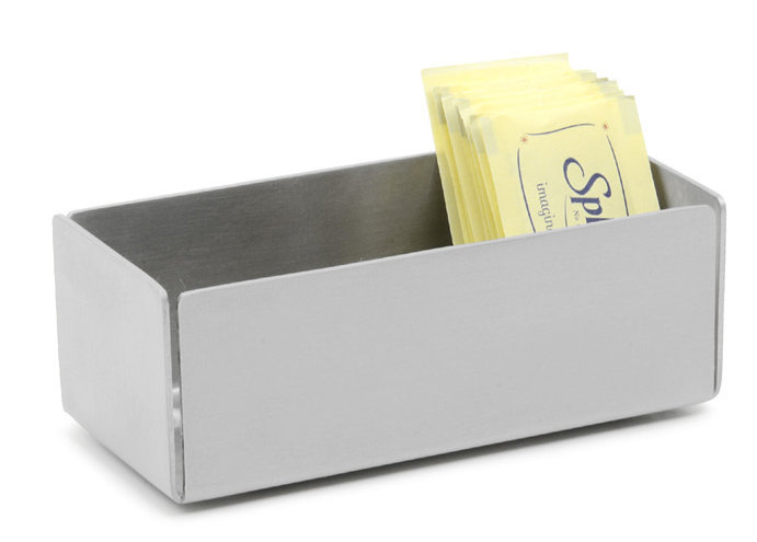 Plateau à sachets de sucre, Argent brossé