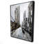 Grey gloomy street  - 36"x48" Framed canvas