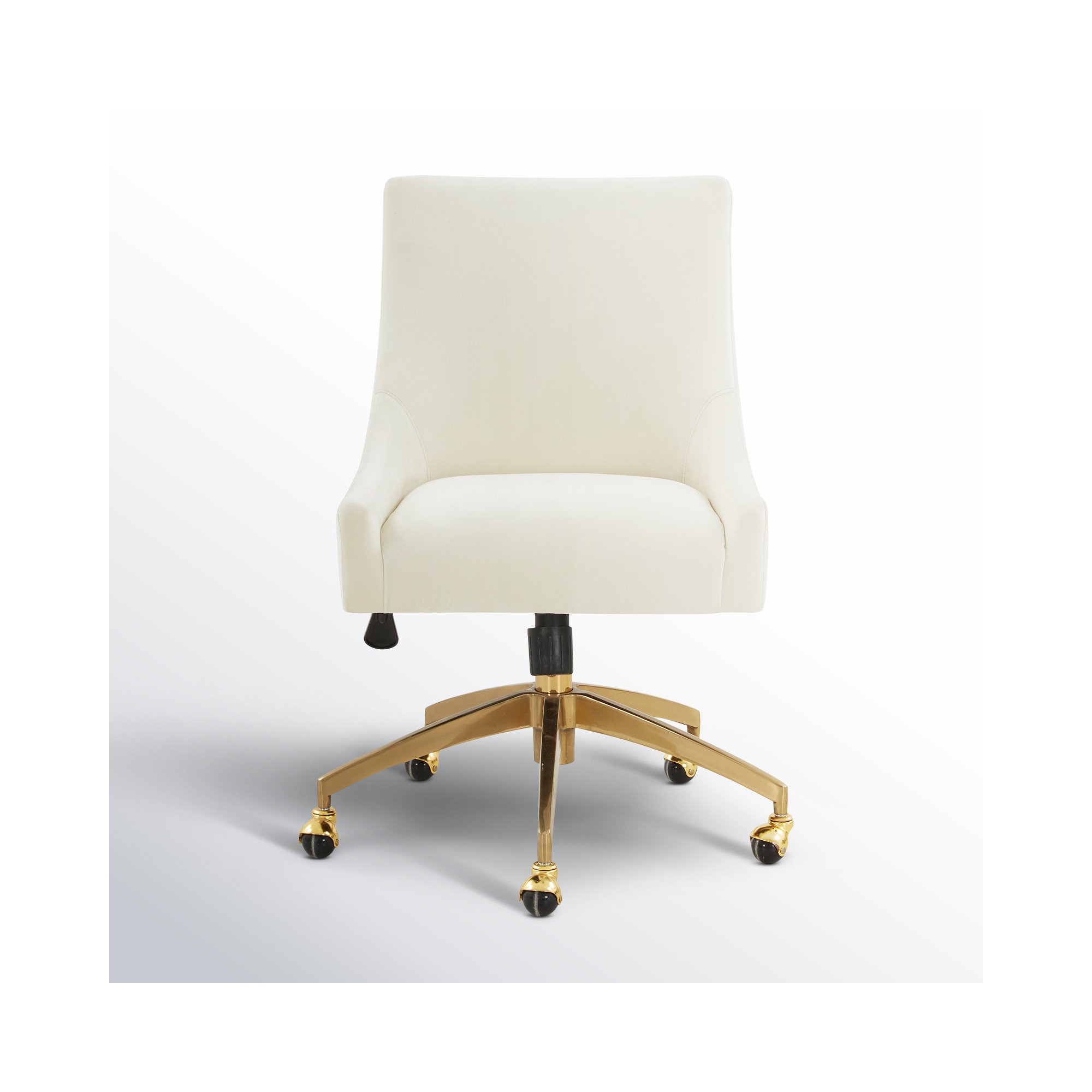 Orna Swivel Office Chair, Cream, Gold