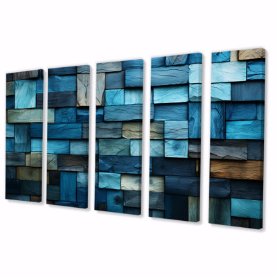 Boho Earth Element Stones Mosaic III - Boho Mosaic 5 pièces, art mural